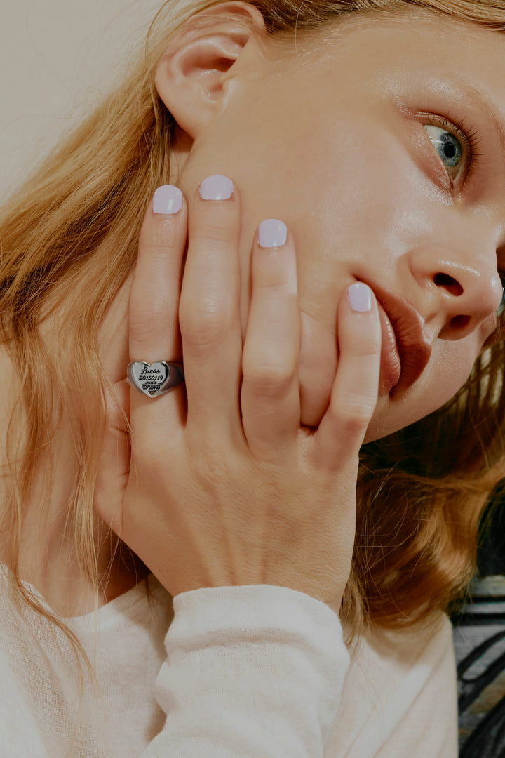 ルーカス ハート ID プレート リング