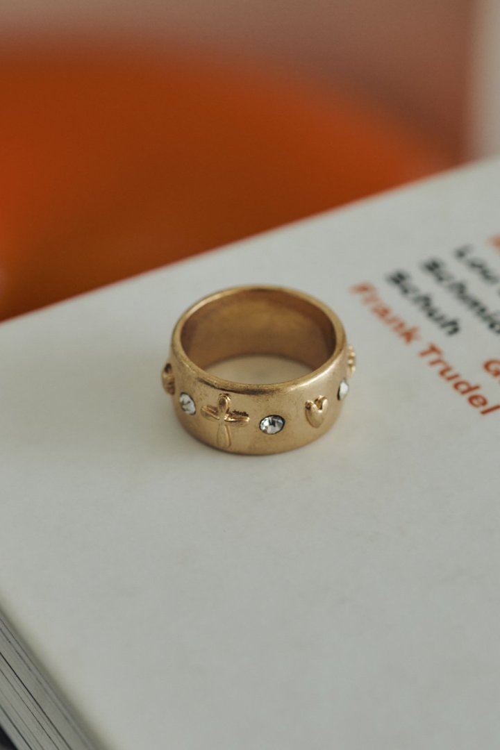 ミックス プチ モチーフ リング