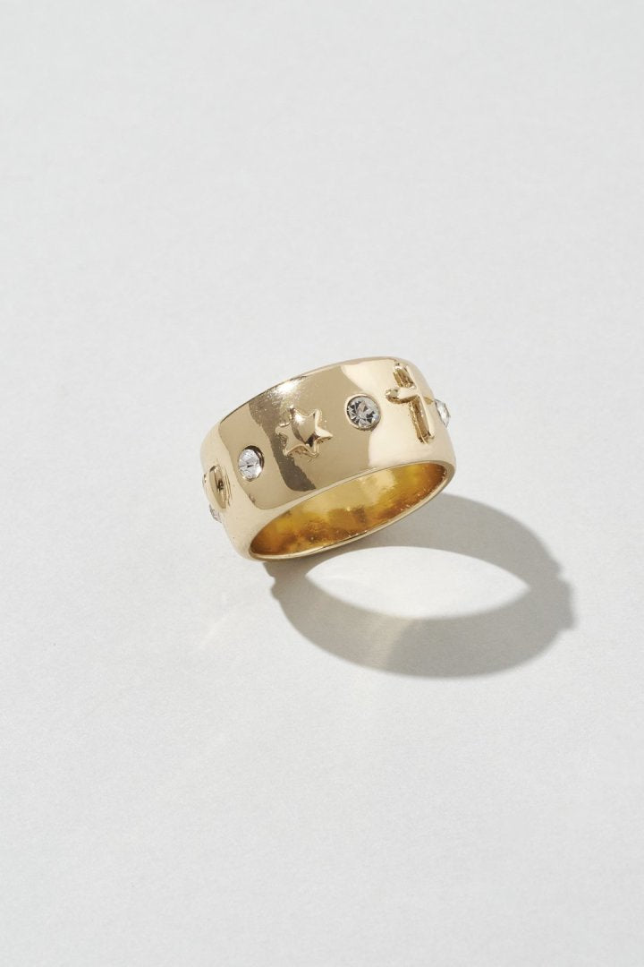 ミックス プチ モチーフ リング