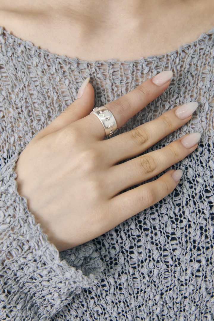 ミックス プチ モチーフ リング