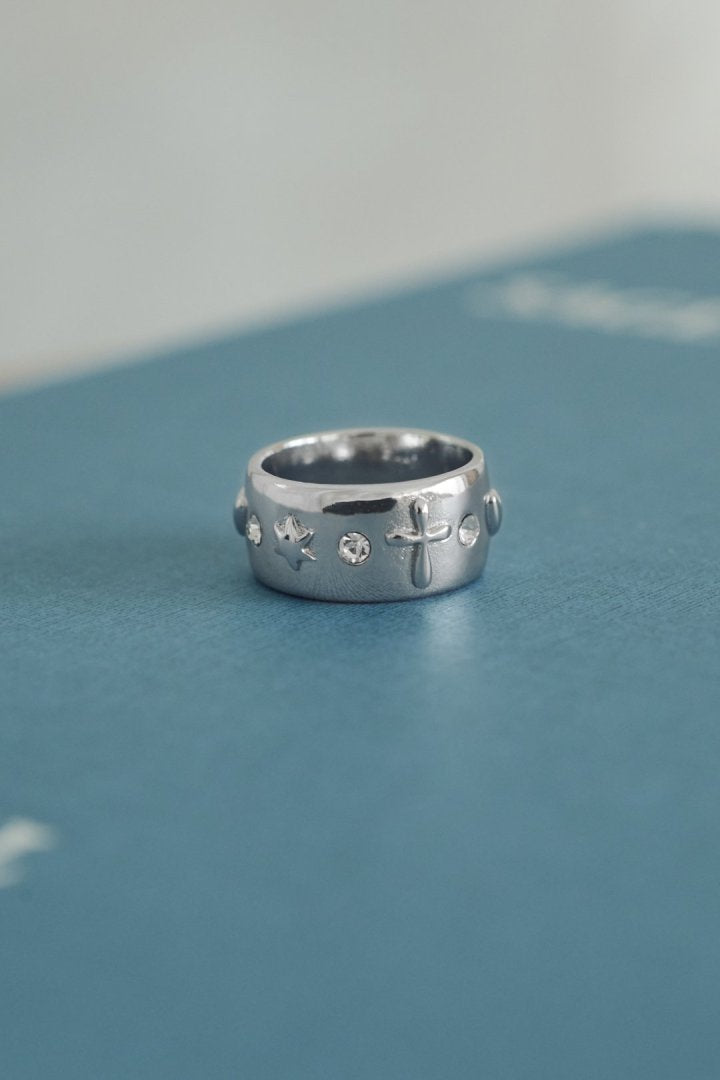 ミックス プチ モチーフ リング