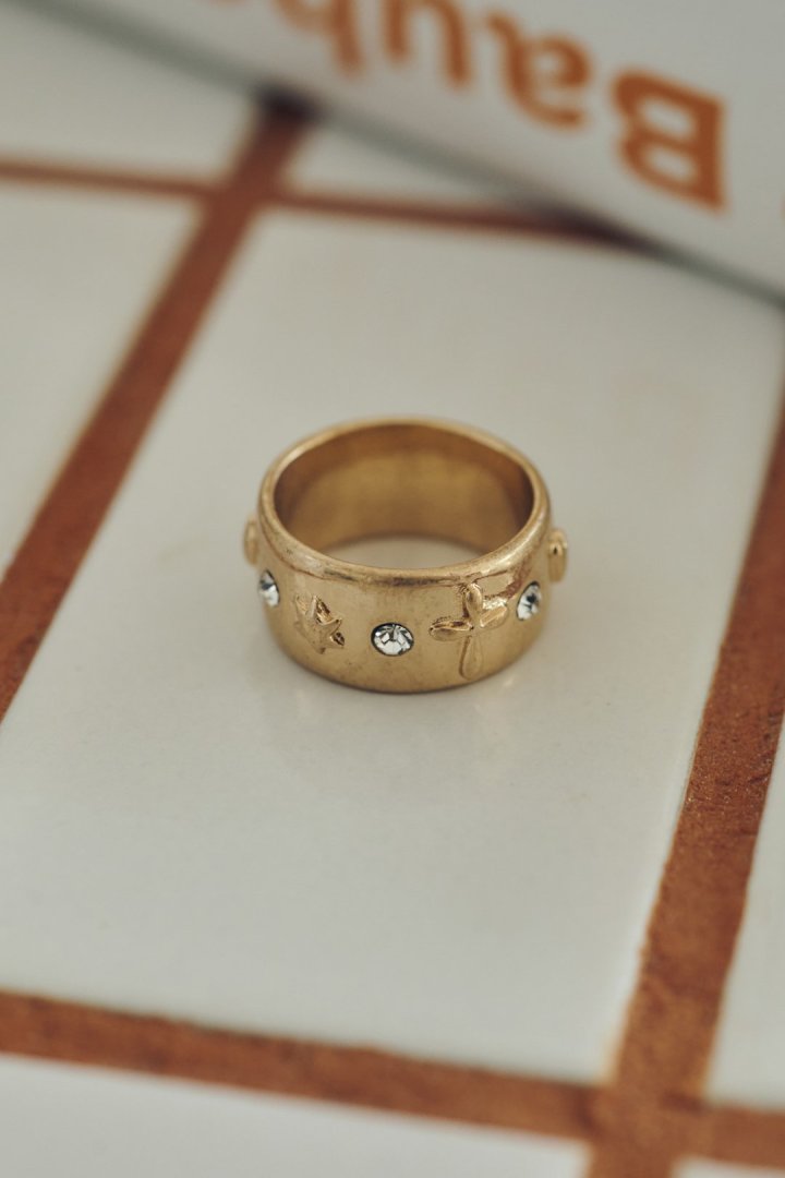 ミックス プチ モチーフ リング