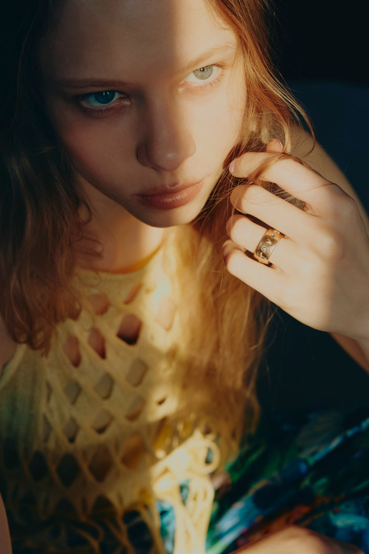 ミックス プチ モチーフ リング