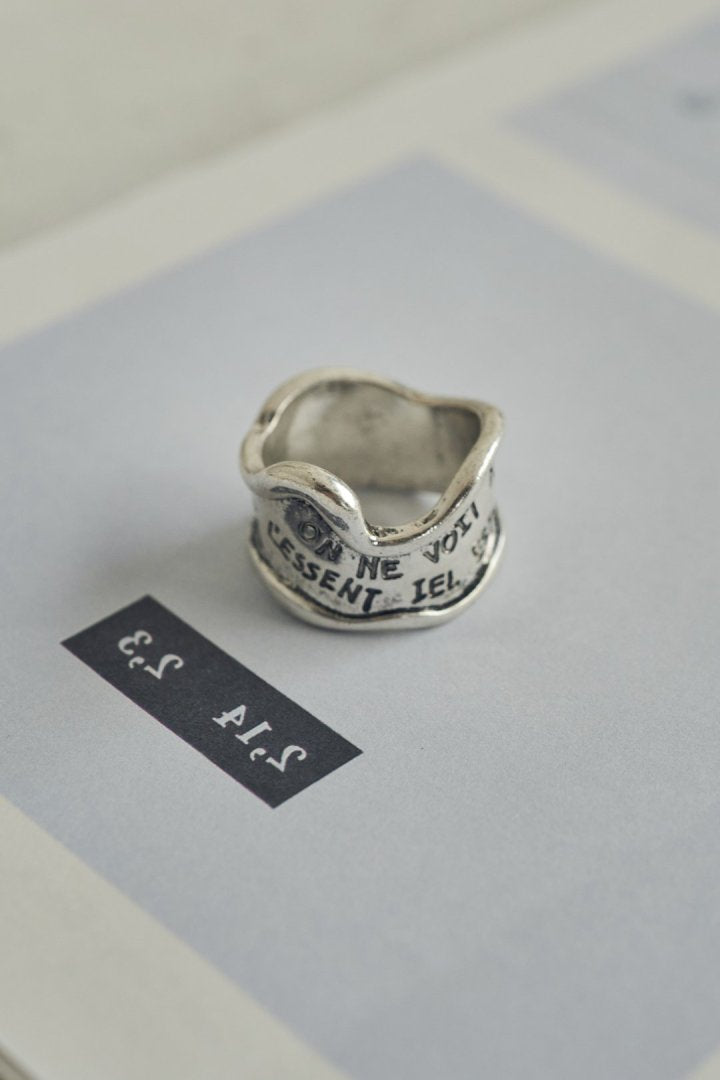 レタリング ワイド リング