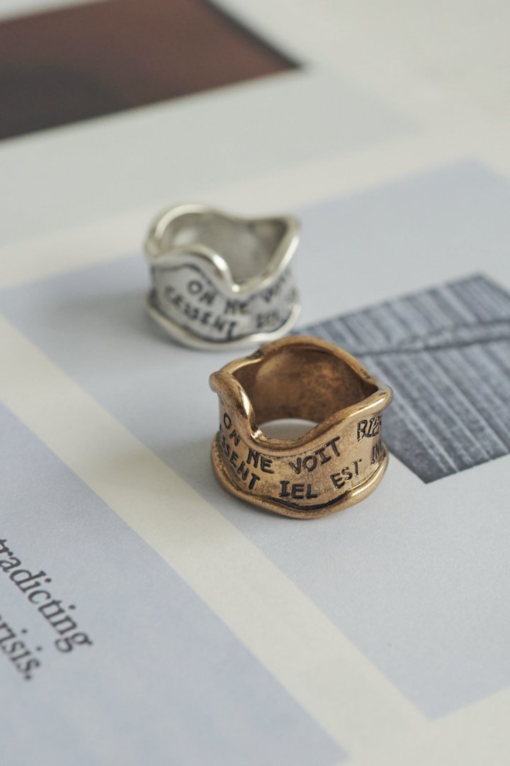 レタリング ワイド リング