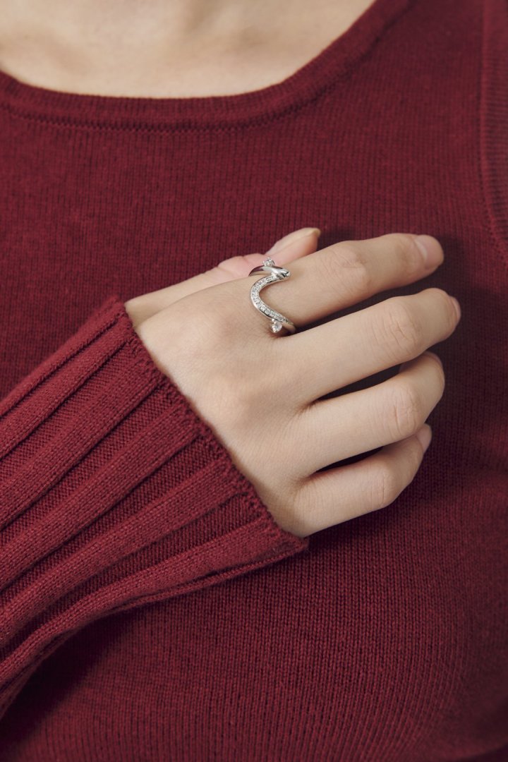 キュービックジルコニア ライン リング