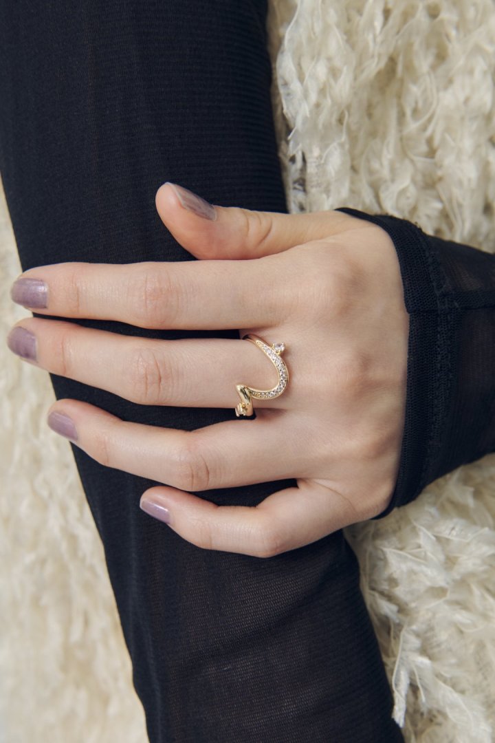 キュービックジルコニア ライン リング