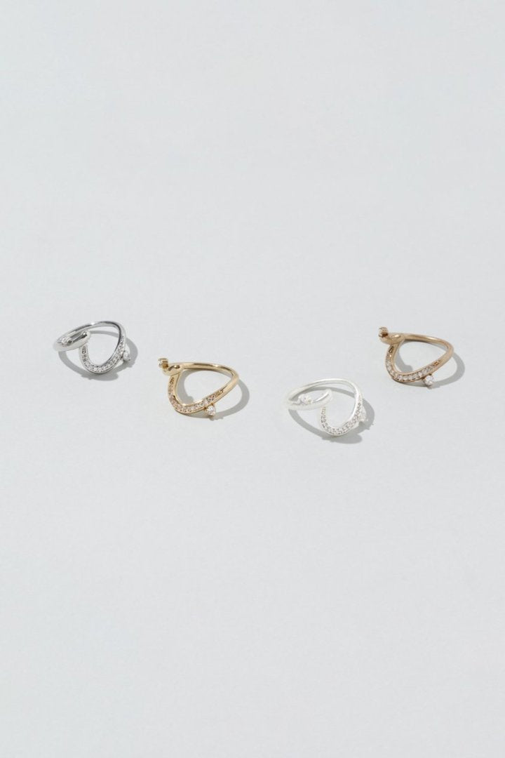 キュービックジルコニア ライン リング