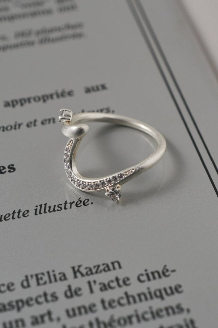 キュービックジルコニア ライン リング