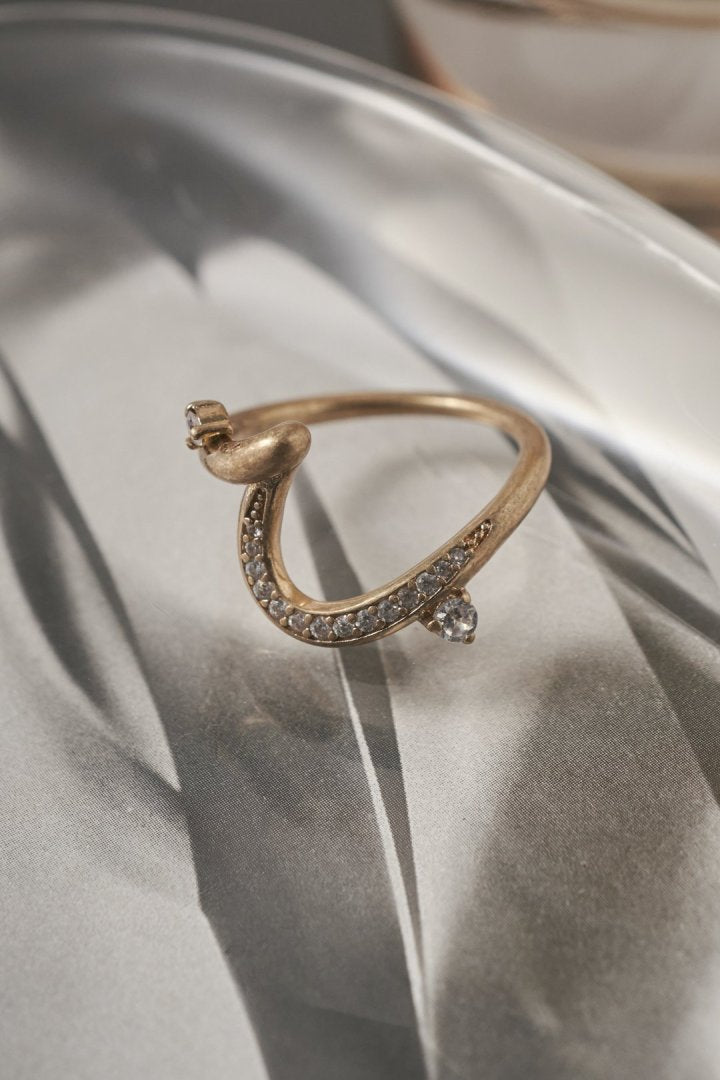 キュービックジルコニア ライン リング