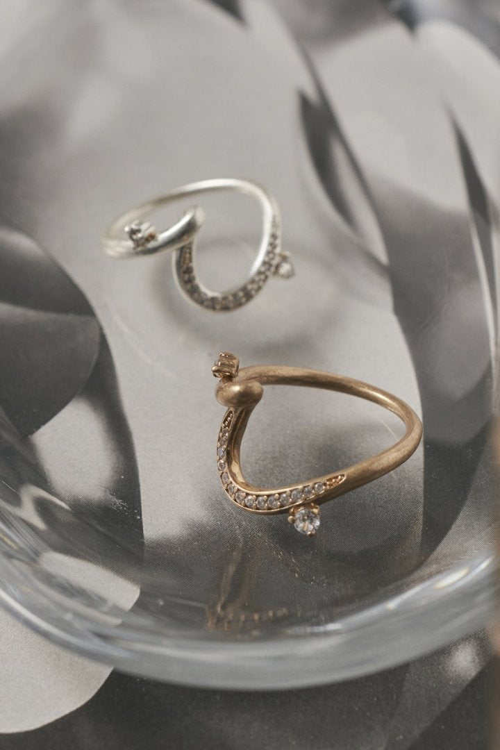 キュービックジルコニア ライン リング