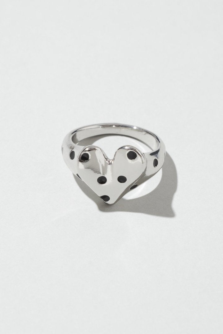 ドット ハート メタル リング