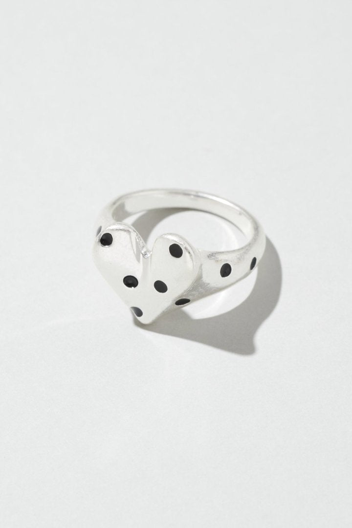 ドット ハート メタル リング