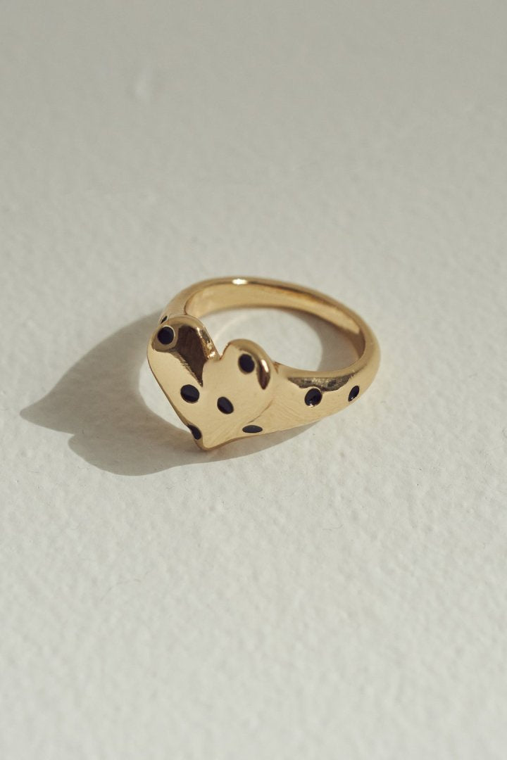 ドット ハート メタル リング