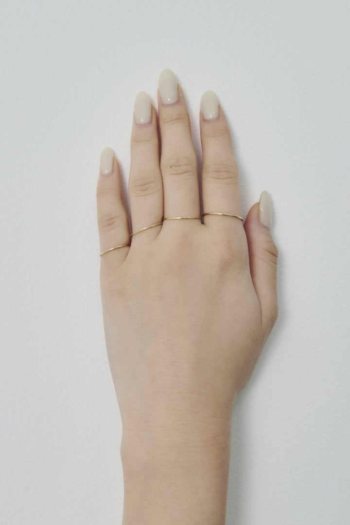 4PCS スリム ステンレス セット リング