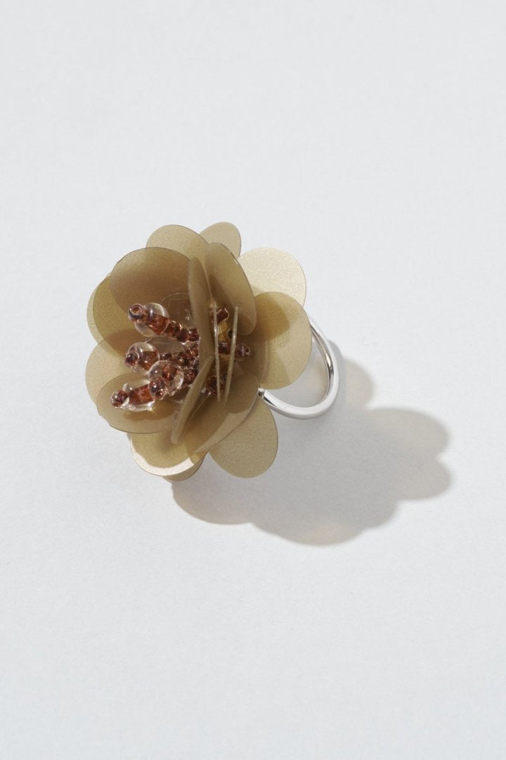 スパンコール フラワー リング