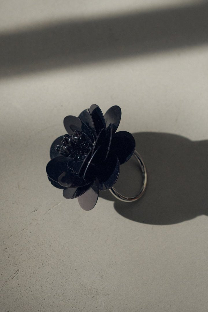 スパンコール フラワー リング