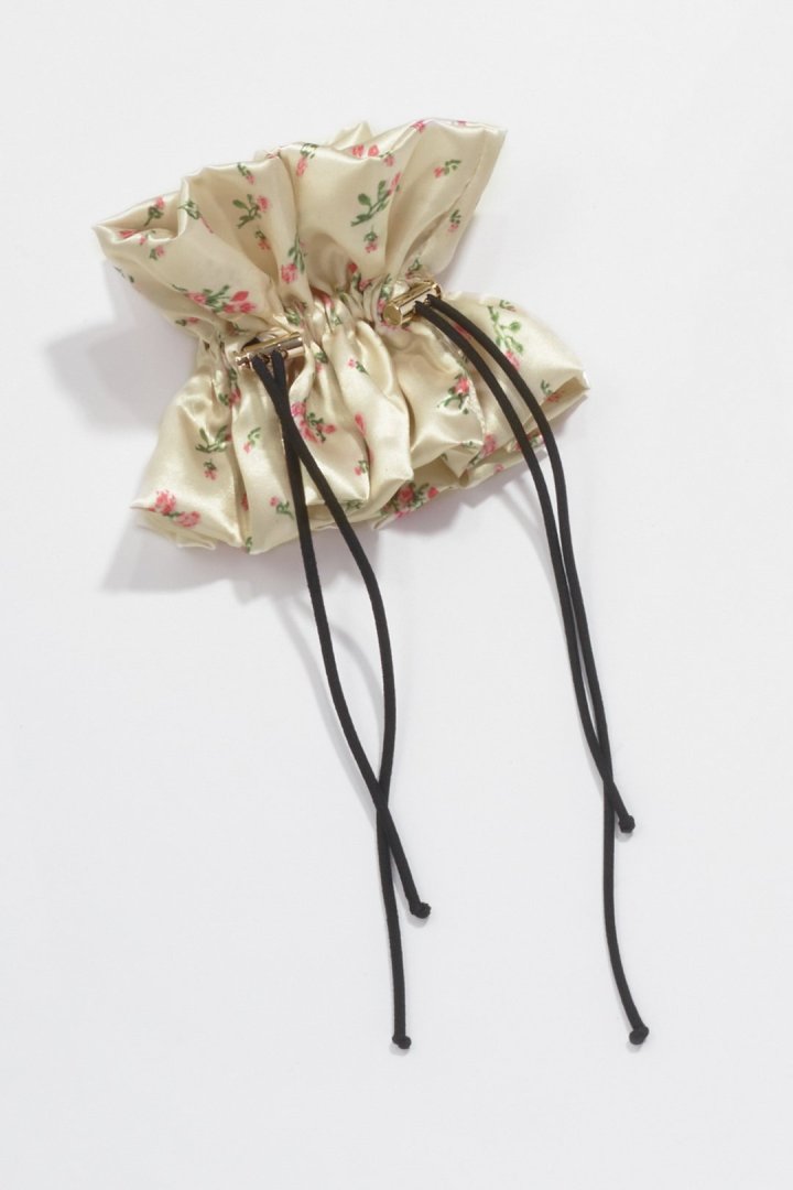 シュシュ30706ざっくりとしたボタニカル　花❣️ ドローストリング フラワー シュシュ – GOLDY Onlinestore