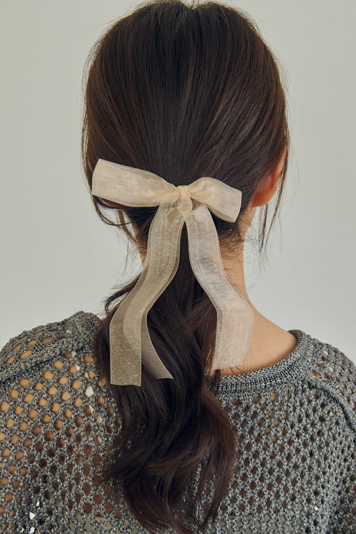 シアー リボン セット バレッタ