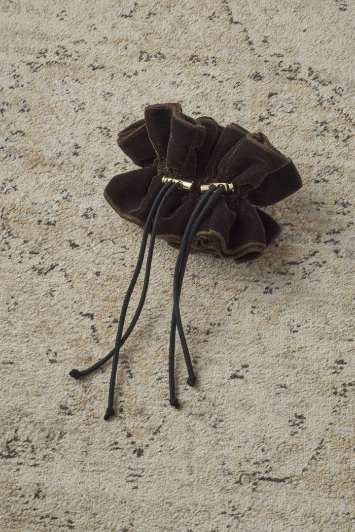 ドローストリング ベロア シュシュ