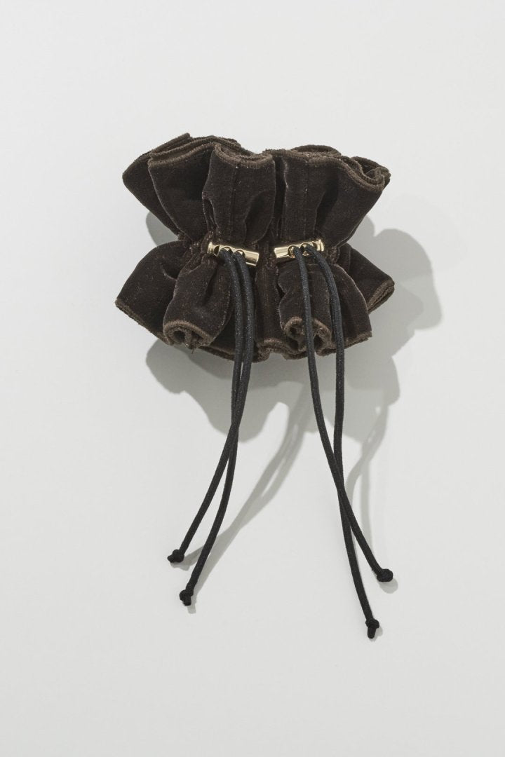 ドローストリング ベロア シュシュ