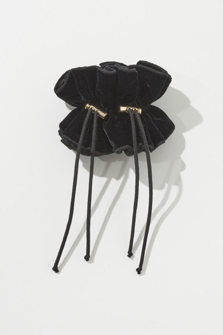 ドローストリング ベロア シュシュ