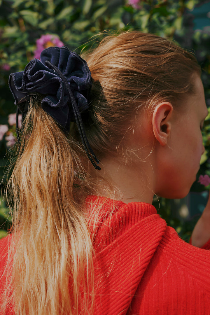 ドローストリング ベロア シュシュ