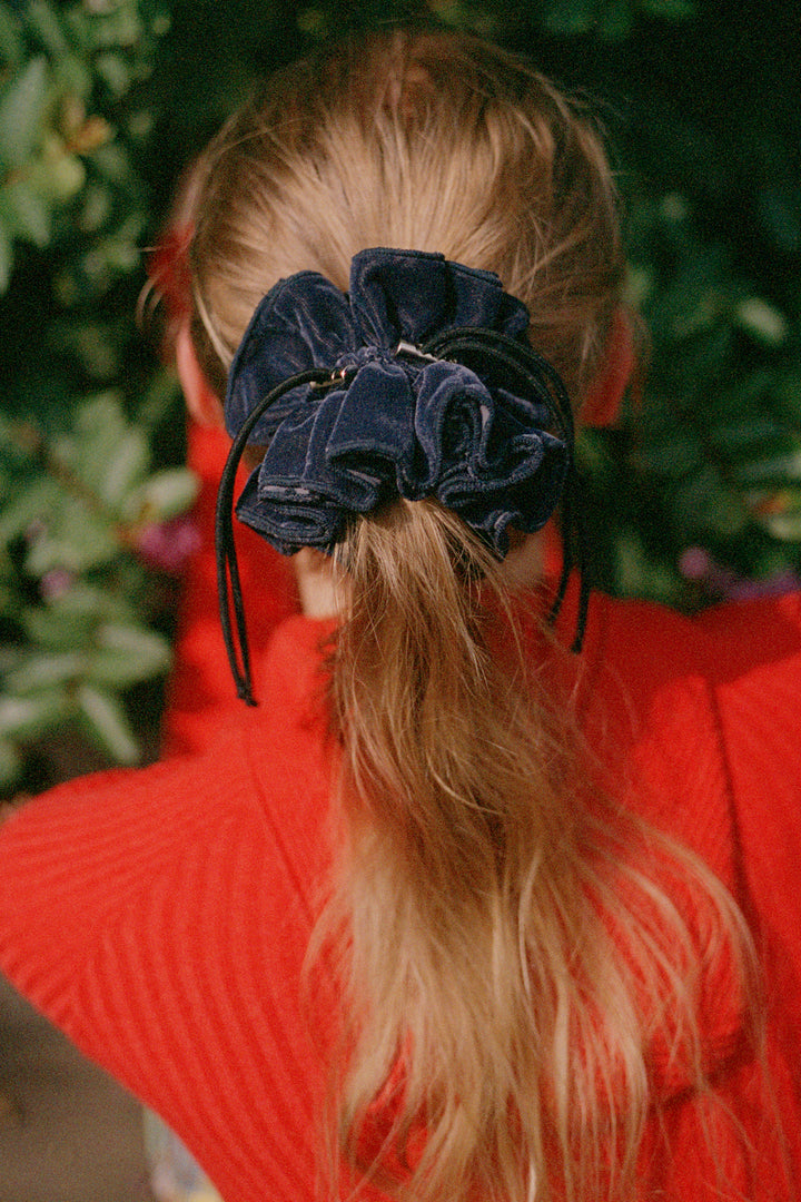 ドローストリング ベロア シュシュ