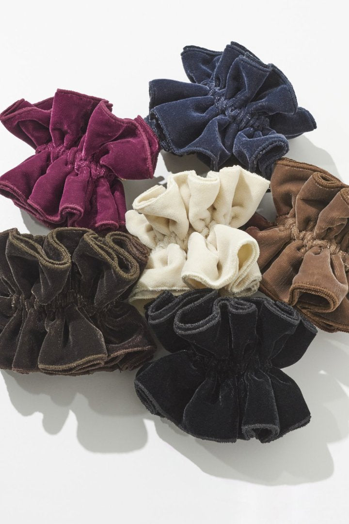 ドローストリング ベロア シュシュ