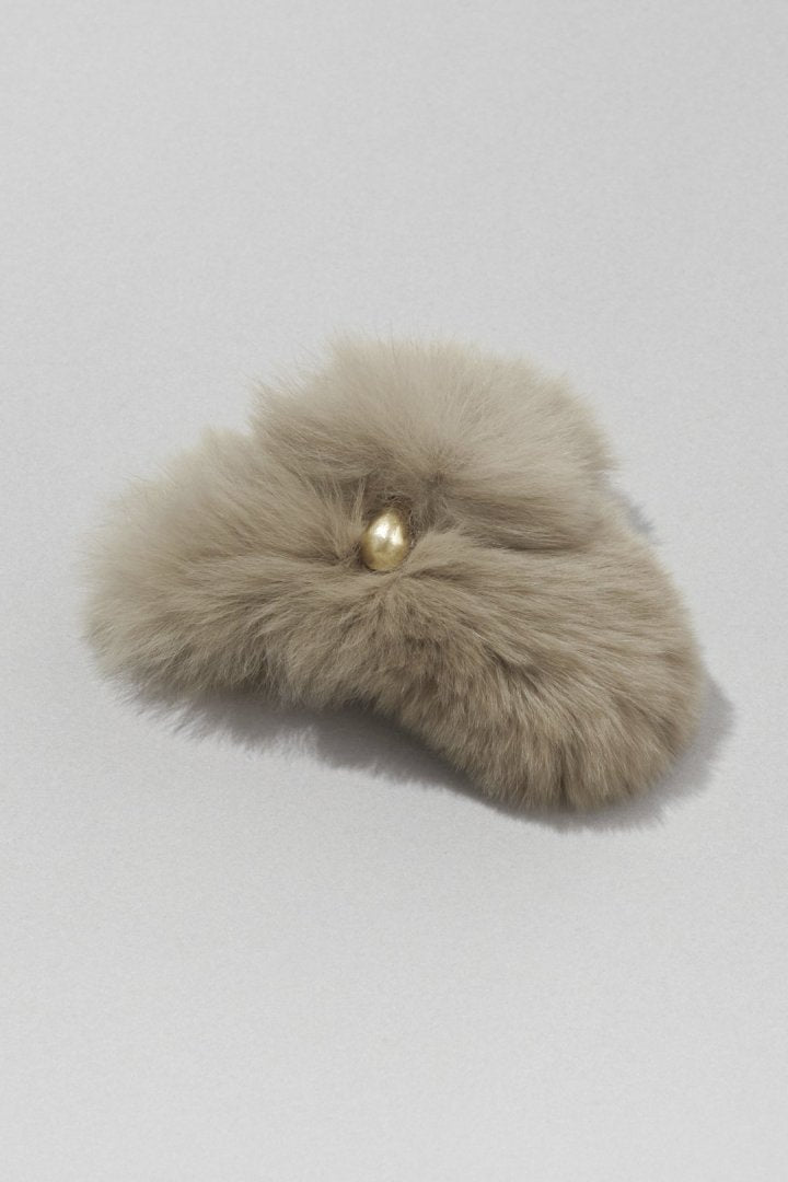 美品☆ ACCA ミンクファー クリップ ブルー acca☆アッカ