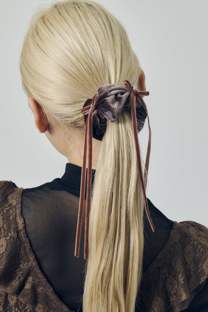 ベロア リボン ポニー フック