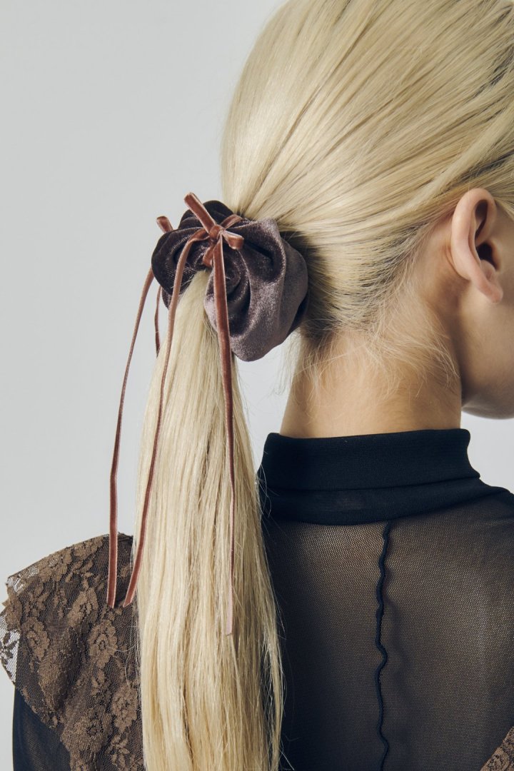 ベロア リボン ポニー フック