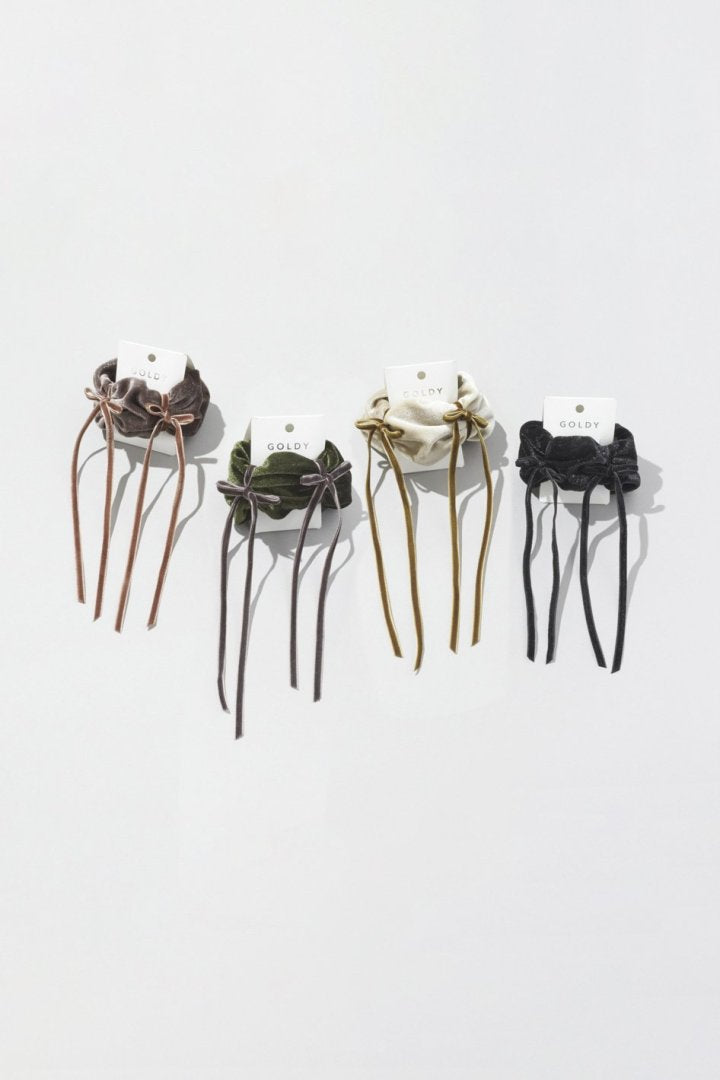 ベロア リボン ポニー フック