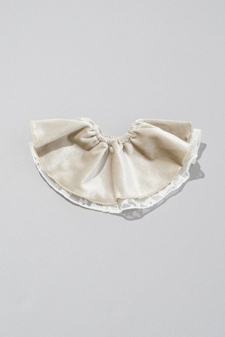 ベロア × レース サーキュラー シュシュ