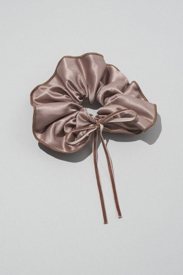 リボン ハング バイカラー シュシュ