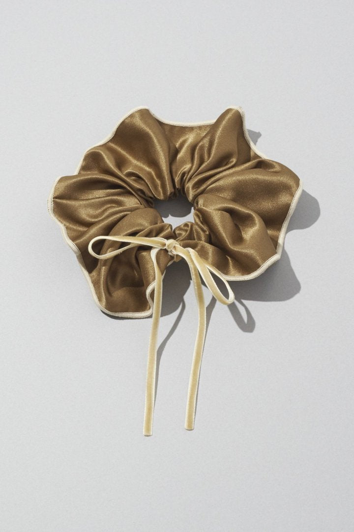 リボン ハング バイカラー シュシュ