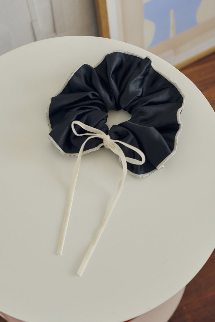 リボン ハング バイカラー シュシュ