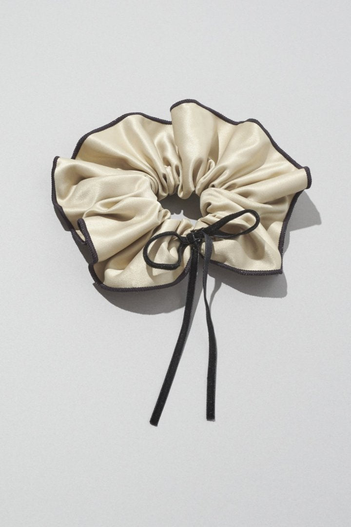 リボン ハング バイカラー シュシュ