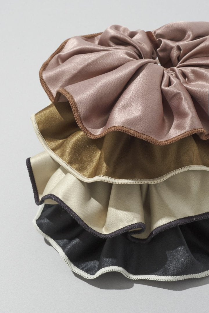 リボン ハング バイカラー シュシュ