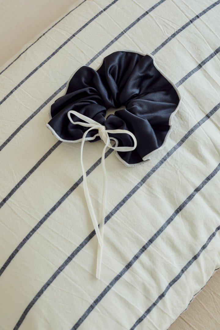 リボン ハング バイカラー シュシュ