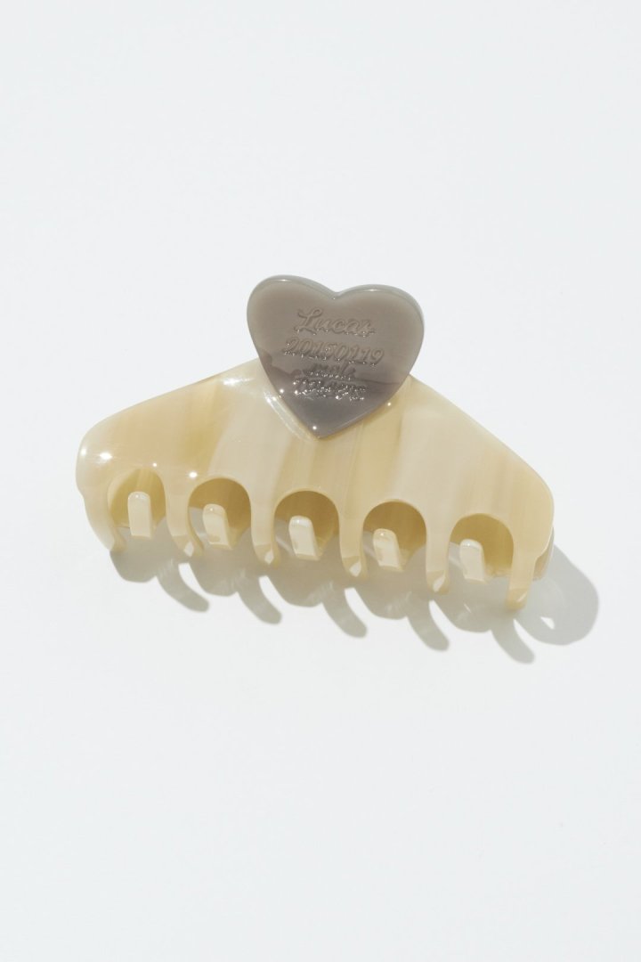 ルーカス ハート ID プレート バンス クリップ【KOREA SNAP】