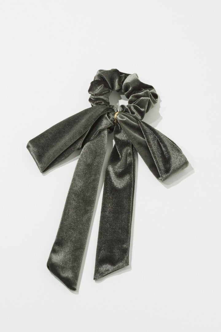 ロング ベロア リボン シュシュ