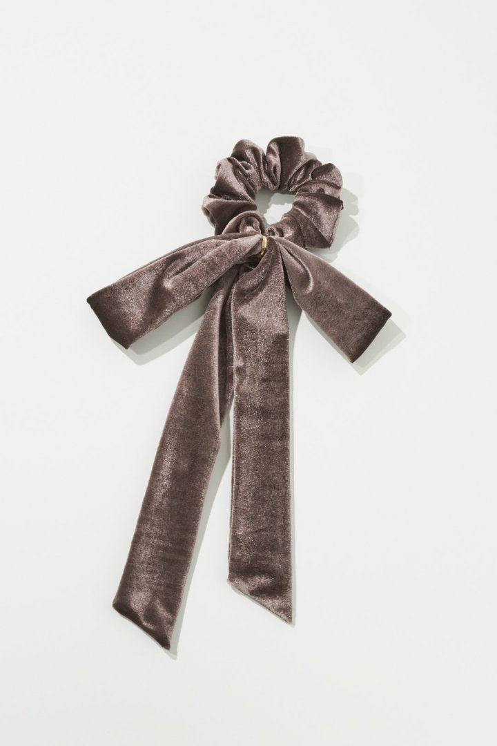 ロング ベロア リボン シュシュ