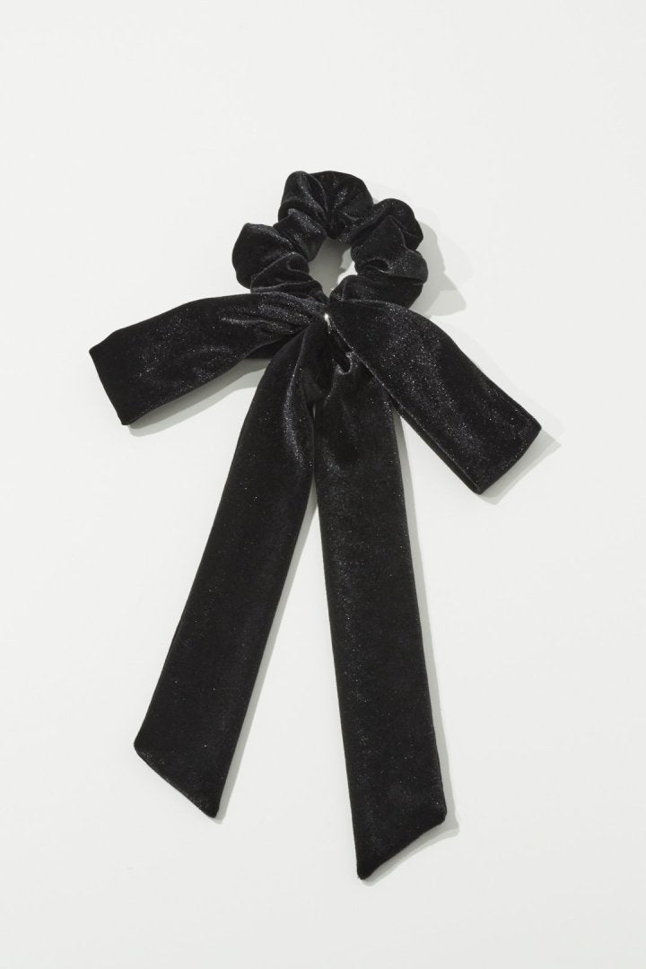 ロング ベロア リボン シュシュ