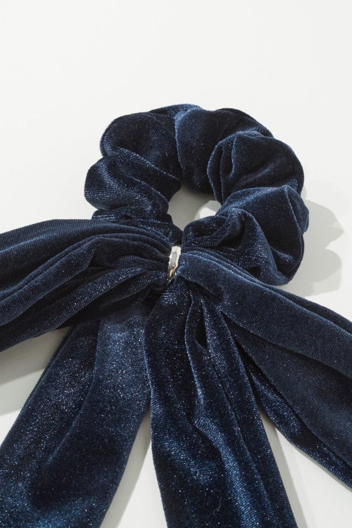 ロング ベロア リボン シュシュ