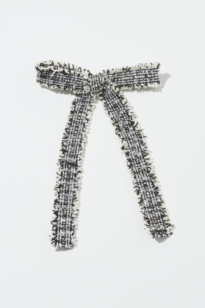 ツイード リボン バレッタ