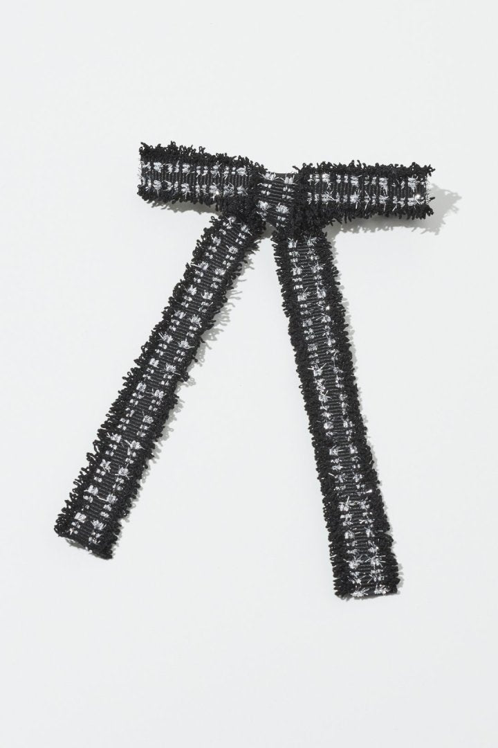 ツイード リボン バレッタ