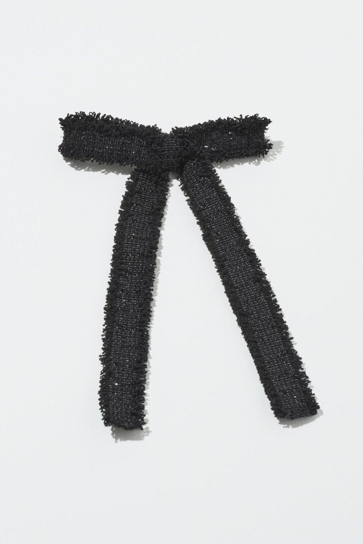 ツイード リボン バレッタ