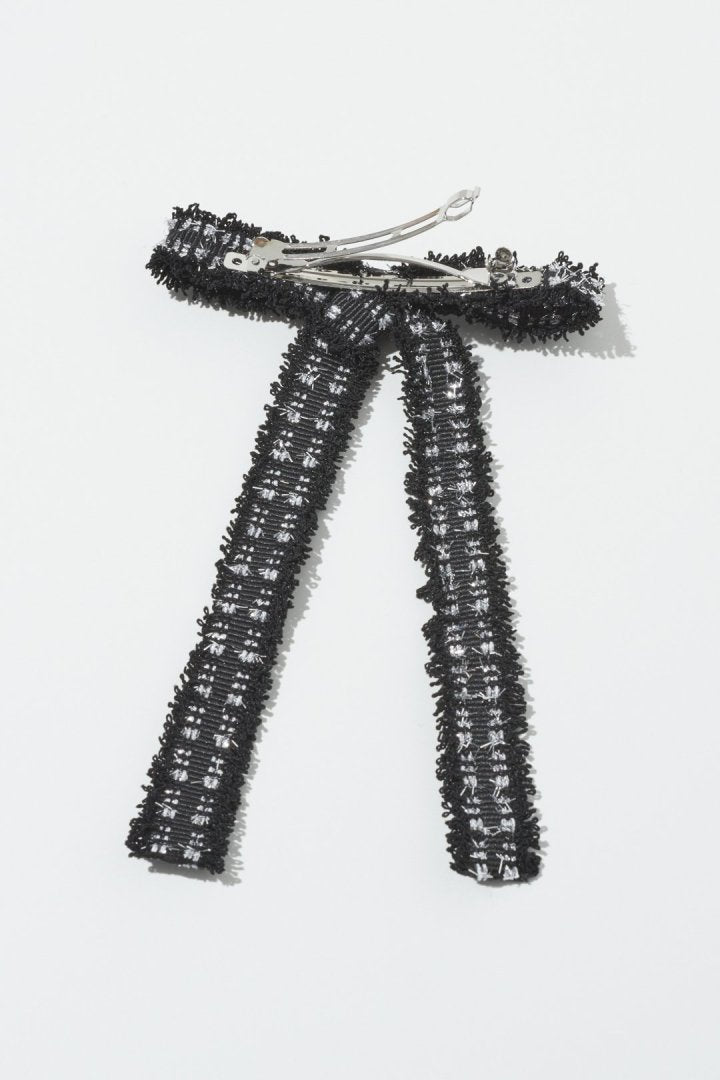 ツイード リボン バレッタ