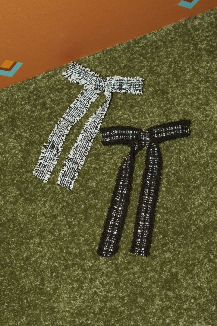 ツイード リボン バレッタ